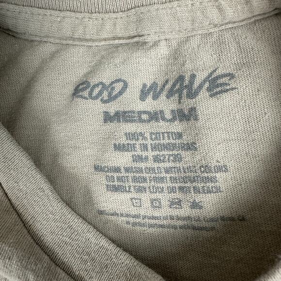 Rod Wave Shirt Mens Medium Beige Purple St Petersburg Florida Rap Hip Hop Casual - Picture 7 of 15